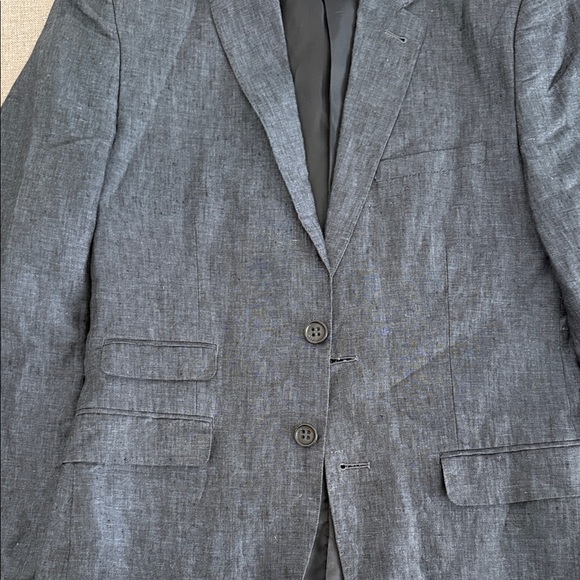 H&M Men's blue linen Blazer - Picture 4 of 5